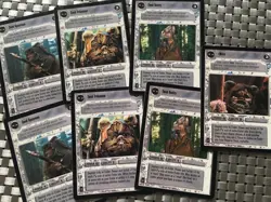 Star Wars CCG Decipher Endor 7 Ewok Cards SWCCG TCG 1999 - Image 1