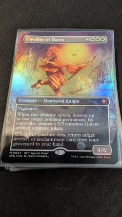 Cavalier of Dawn, Borderless Foil, DFT Special Guest, Pack Fresh - Image 1