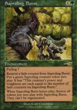 Moderatly Played, English - 1 x MTG Saproling Burst Nemesis - Image 1