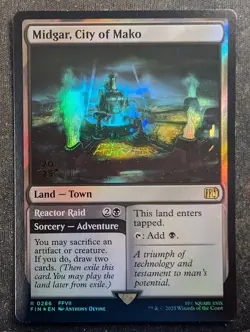 Midgar, City of Mako / Reactor Raid - Foil Prerelease - UB: Final Fantasy (MTG) - Image 1