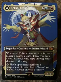 MTG TCG Final Fantasy Kefka, Court Mage Borderless 0398 Regular Mythic Dbl Sided - Image 1