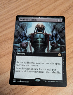 MTG Diabolic Intent Brother's War Extended Art NM - Image 1