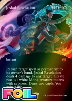 x1 Jeskai Revelation TDM MTG 361 FOIL SHOWCASE BORDERLESS MYTHIC M/NM 1x - Image 1