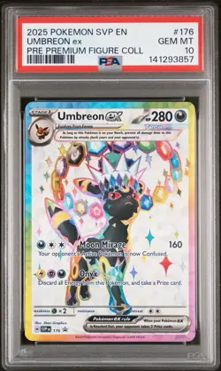 2025 POKEMON SVP EN-SV BLACK STAR PROMO #176 UMBREON EX PSA 10 - Image 1