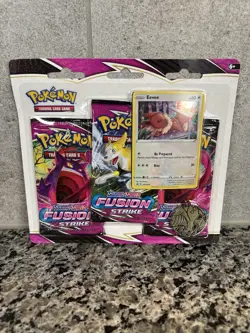 Pokemon Sword & Shield Fusion Strike 3 Pack Blister Sealed - Image 1