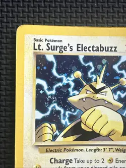 Lt. Surge's Electabuzz Gym Heroes #6/132 Damaged / HP Holo 2000 Pokemon English - Image 2