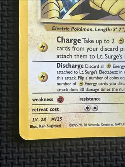 Lt. Surge's Electabuzz Gym Heroes #6/132 Damaged / HP Holo 2000 Pokemon English - Image 5