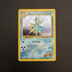 Pokemon TCG Misty's Seadra 9/131 (Prerelease Holo / Gym Heroes / 2001 / NM) - Image 1