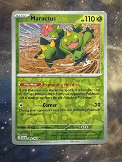 Pokemon TCG Maractus 008/159 Sv09: Journey Together Reverse Holo - Image 1