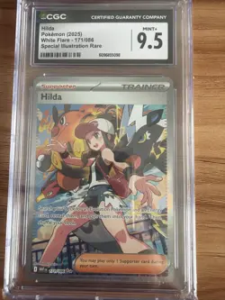 2025 Pokemon Hilda 171/086 SIR white flare TAG10 Graded - Image 1