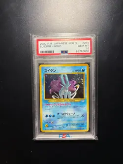 2000 Pokemon Neo 3 Suicune Holo #245 PSA 10 - Image 1
