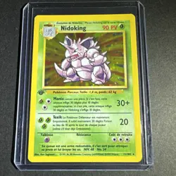 Pokemon Nidoking First Edition FRENCH 11/102 Holo Rare NM/LP - Image 1