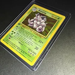 Pokemon Nidoking First Edition FRENCH 11/102 Holo Rare NM/LP - Image 2