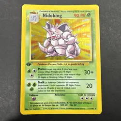 Pokemon Nidoking First Edition FRENCH 11/102 Holo Rare NM/LP - Image 4