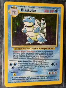 Blastoise 2/102 Holo Rare Unlimited Base Set LP-MP - Image 4