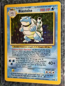 Blastoise 2/102 Holo Rare Unlimited Base Set LP-MP - Image 5