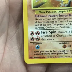 Pokemon CHARIZARD TCG Base Set 4/102 Holo Rare LP CONDITION!! - Image 2