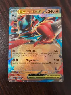 Pokemon TCG Mega Lucario EX 012 Black Star Promo Holo Ultra Rare - Image 1