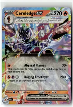Ceruledge ex ⭐ 036/191 Holo Double Rare Surging Sparks 2024 Pokemon NM - Image 1
