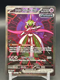 2025 Pokemon Iron Valiant EX Prismatic Evolutions Special Illustration Rare #157 - Image 1
