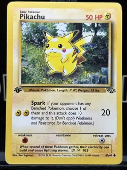 1999 Pokemon Pikachu 1st Edition Common Jungle Base Set 60/64 Regular WOTC MP - Image 3