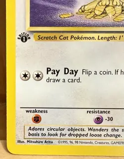 Meowth Jungle Set 1st Edition 1999 Vintage Pokemon TCG - Image 2