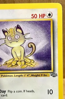 Meowth Jungle Set 1st Edition 1999 Vintage Pokemon TCG - Image 4