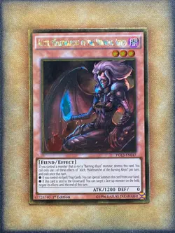 Yugioh Alich, Malebranche of the Burning Abyss PGL3-EN047 Gold Rare 1st Ed NM - Image 1