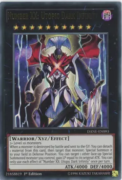 Yugioh Number XX: Utopic Dark Infinity DANE-EN093 Ultra Rare 1st Edition NM - Image 1