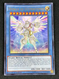 YUGIOH HERALD OF ULTIMATENESS NECH-EN045 1ST ULTRA LIGHT PLAY - Image 1