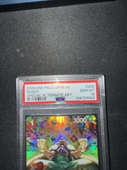 One Piece TCG Buggy SP Alt Art OP03-008 Wings of Captain OP06 PSA 10 Gem Mint - Image 5