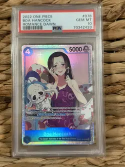 Boa Hancock SR One Piece Romance Dawn 2022 OP01-78 PSA 10 #078 - Image 1
