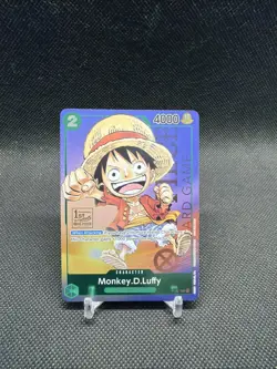 One Piece Monkey D. Luffy P-037 1st Anniversary Tournament Stamp - Promo - Image 1