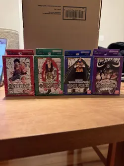 One Piece 1st Edition Super Pre Release Deck Set ST01-ST04 - Image 1
