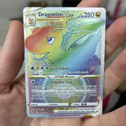 Pokemon Go Dragonite VSTAR Rainbow Secret Rare Card 081/078 - Image 3