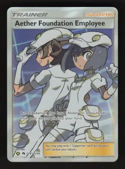 Aether Foundation Employee SV81/SV94 Hidden Fates Holo Full Art Pokemon Card - Image 1
