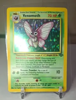 Venomoth 29/64 Jungle 1st Edition Non-Holo Pokemon Card LP-MP condition 1999 - Image 1