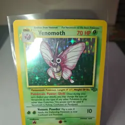 Venomoth 29/64 Jungle 1st Edition Non-Holo Pokemon Card LP-MP condition 1999 - Image 2