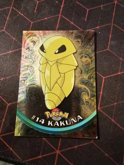 1999 TOPPS POKEMON TV ANIMATION EDITION #14 KAKUNA FOIL CARD - Image 1