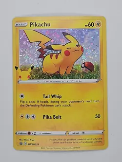 Pokemon SWSH: Sword & Shield Promo Cards #SWSH039 Promo Pikachu Holo NM - Image 1