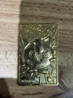 Jigglypuff 1999 Pokemon 23K Gold-Plated Burger King Nintendo Promo Trading Card - Image 1