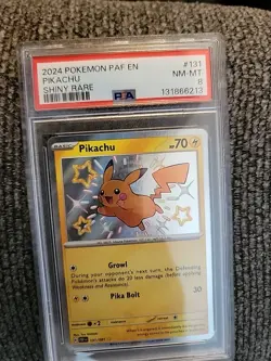 Pokemon Pikachu TCG Paldean Fates Holo Shiny Rare Card 131/091 Baby Shiny - Image 1