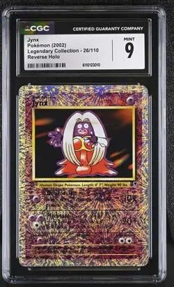 CGC 9 MINT Jynx 2002 Legendary Collection 26/110 Reverse Holo Pokemon Card - Image 1