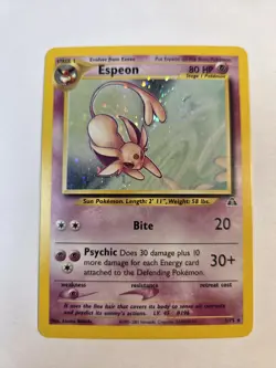 Espeon Neo Discovery TCG 1/75 Holo Unlimited Rare Card Pokemon English - Image 1