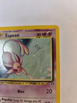 Espeon Neo Discovery TCG 1/75 Holo Unlimited Rare Card Pokemon English - Image 3