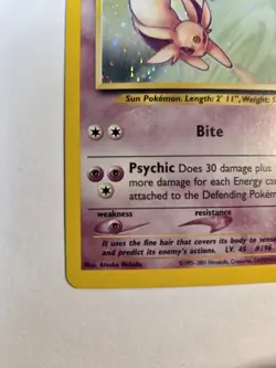 Espeon Neo Discovery TCG 1/75 Holo Unlimited Rare Card Pokemon English - Image 5