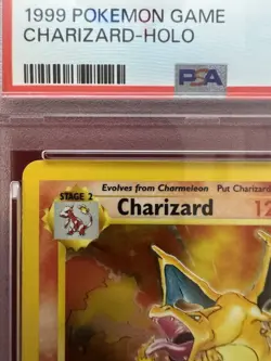Charizard 4/102 Holo Rare Base Unlimited Pokemon Card PSA 8 New Cert - Image 3