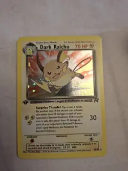 Dark Raichu 1st Edition Holo - Team Rocket 83/82 Original WOTC Card WITH SWIRL! - Image 2