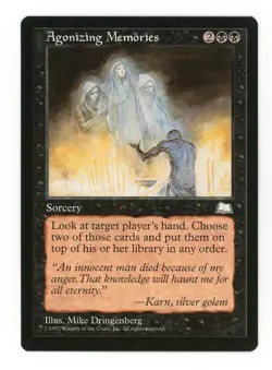 Magic the Gathering Weatherlight Agonizing Memories MTG Black NM - Image 1