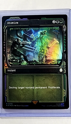 2024 MTG Magic the Gathering PIP Fallout Showcase Foil #338 Atomize - Image 1